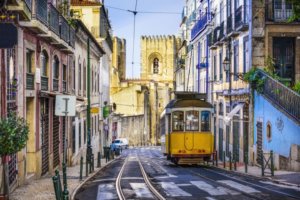 Tramway Lisbonne Portugal